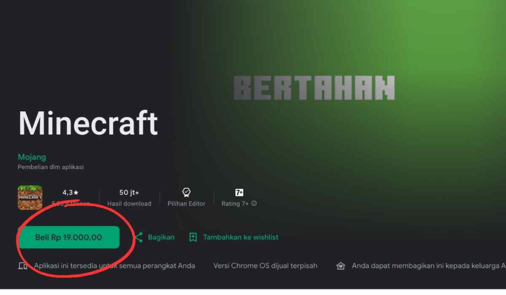 Harga Minecraft di Play Store: Promo Terbatas, Hanya&nbsp;Rp.19.000!